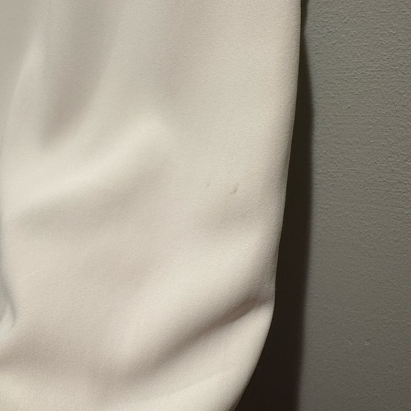 New NWT Escada Ivory White Minimalist Sleeveless Cape Back Long Blouse Top - Picture 8 of 16